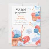 Garen voor een goede tijd gehaakte verjaardagsfees kaart (Voorkant)