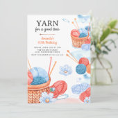 Garen voor een goede tijd gehaakte verjaardagsfees kaart (Staand voorkant)