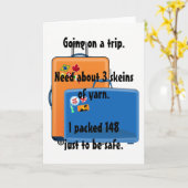 Garen, Wenskaart, Notitiekaart voor breiers (Gele Bloem)