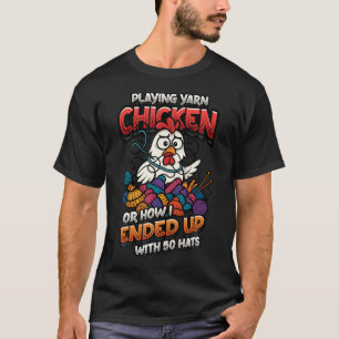 Garenkippen spelen Grappig Breien Haken Garen T-shirt