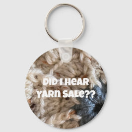 Garenliefde Brei gehaakte blauw beige grappig Sleutelhanger