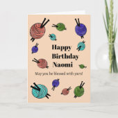 Garens/Breien/Haak Aanpasbare Verjaardag Kaart (Voorkant)