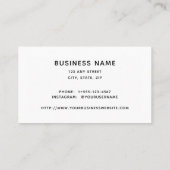 Garens die glasvezel breien Moderne Minimale grijz Visitekaartje (Achterkant)