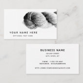 Garens die glasvezel breien Moderne Minimale grijz Visitekaartje (Voorkant / Achterkant)