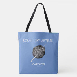 Garens en haakhaak, gepersonaliseerd, jouw naam tote bag
