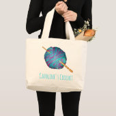 Garens en haakhaak, met jouw naam grote tote bag (Voorkant (product))
