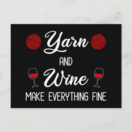 Garens en wijn maken alles goed briefkaart (Voorkant)