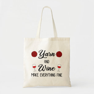 Garens en wijn maken alles goed tote bag