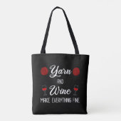 Garens en wijn maken alles goed tote bag (Achterkant)