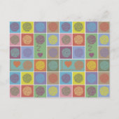 Garens, garens, gepatterd jokerblok briefkaart (Voorkant)