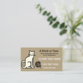 Garens / Haak / Knit Cat Visitekaartje (Staand voorkant)