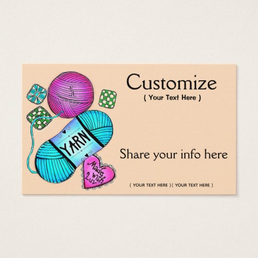 Garens/haakwerk/brei Visitekaartje (Voorkant)