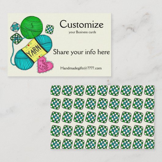 Garens/haakwerk/nit-Visitekaartjes Visitekaartje (Voorkant / Achterkant)