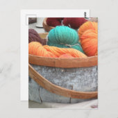 Garens in berkenschors mand briefkaart (Voorkant / Achterkant)