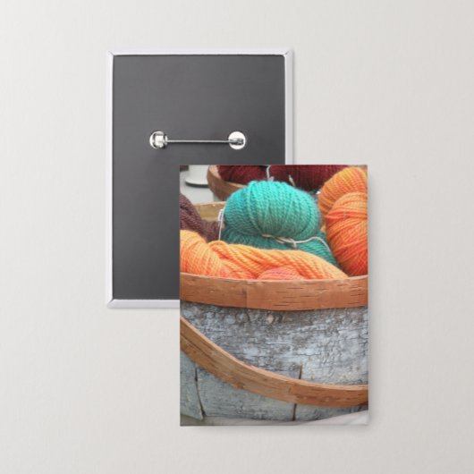 Garens in berkenschors mand button (Voorkant / Achterkant)