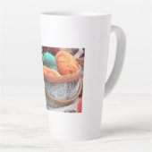 Garens in berkenschors mand latte mok (Rechterhoek)