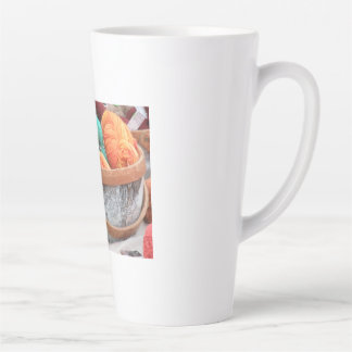 Garens in berkenschors mand latte mok