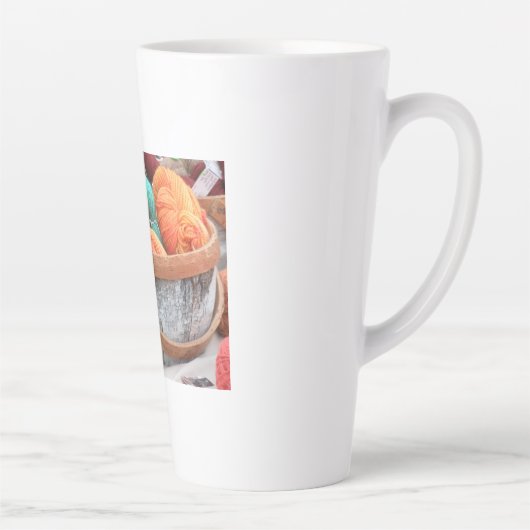 Garens in berkenschors mand latte mok (Rechts)