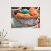 Garens in berkenschors mand poster (Keuken)