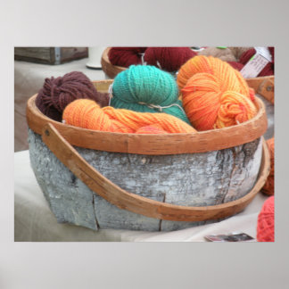 Garens in berkenschors mand poster