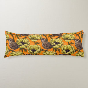 Garens in de gele anemontuin lichaamskussen