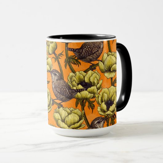 Garens in de gele anemontuin mok (Voorkant rechts)