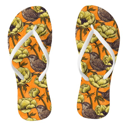 Garens in de gele anemontuin teenslippers (Voetbed)