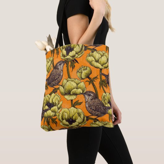 Garens in de gele anemontuin tote bag (Dichtbij)