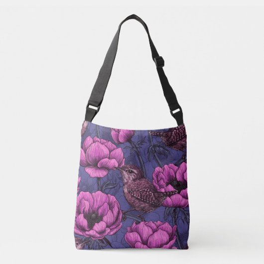 Garens in de tuin van de anemone crossbody tas (Voorkant)