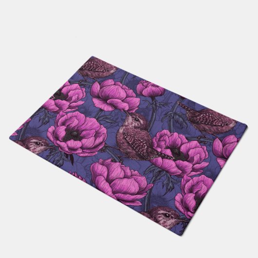 Garens in de tuin van de anemone deurmat (Schuin)