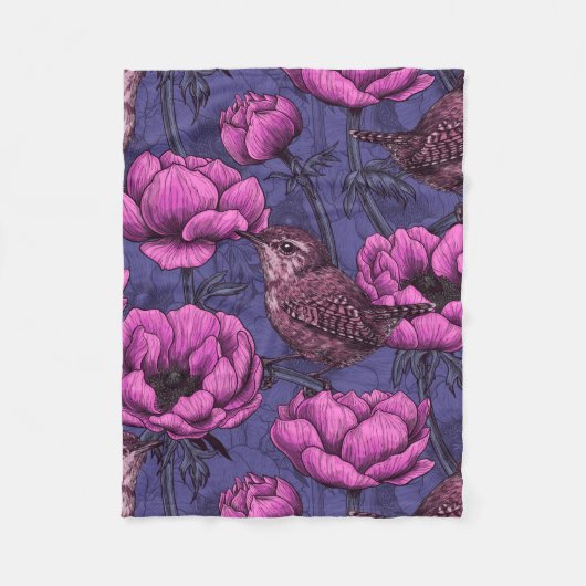 Garens in de tuin van de anemone fleece deken (Voorkant)