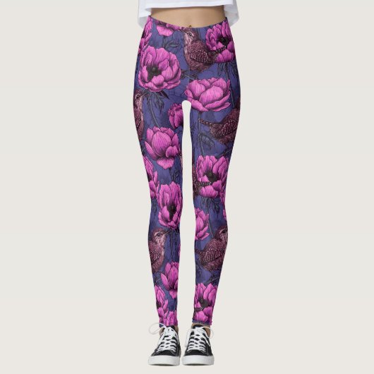 Garens in de tuin van de anemone leggings (Voorkant)