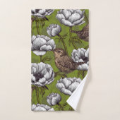 Garens in de witte anemontuin bad handdoek (Handdoek)