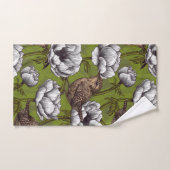 Garens in de witte anemontuin bad handdoek (Handdoek)