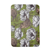 Garens in de witte anemontuin badmat (Voorkant Verticaal)