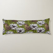 Garens in de witte anemontuin lichaamskussen (Achterkant)