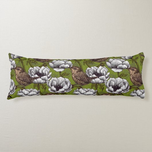 Garens in de witte anemontuin lichaamskussen (Voorkant)