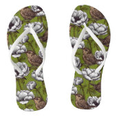 Garens in de witte anemontuin teenslippers (Voetbed)