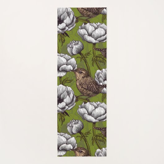 Garens in de witte anemontuin yogamat (Achterkant)