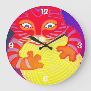 Garens Kat (vierkante) klok