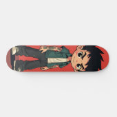 Garens met tatoeages in cartoonstijl persoonlijk skateboard (Horizontaal)