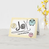 Garens schaap brei-kerstmantel kaart (Gele Bloem)