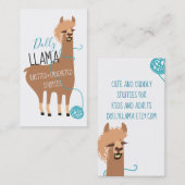 Garens van brei- of haakwerk, van visitekaartje (Voorkant / Achterkant)