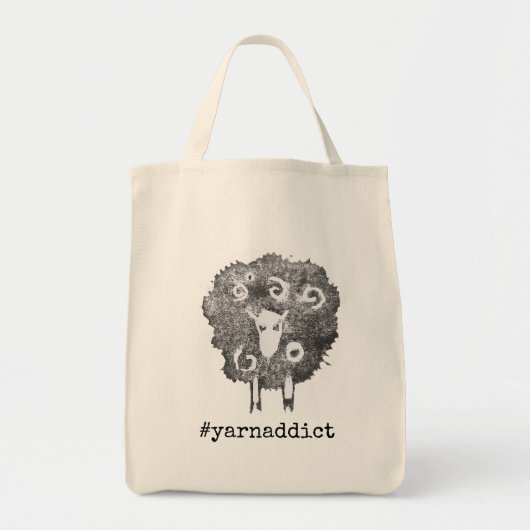 Garens verslaafde Knitting| Crochet Project Bag Tote Bag (Voorkant)