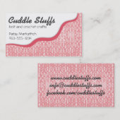 Garens voor haakwerk, zoetsstructuur biz-kaart visitekaartje (Voorkant / Achterkant)