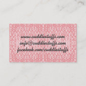 Garens voor haakwerk, zoetsstructuur biz-kaart visitekaartje (Achterkant)