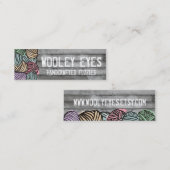 Garens voor waterverf, ononderbroken brei- en haak mini visitekaartje (Voorkant / Achterkant)