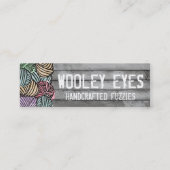 Garens voor waterverf, ononderbroken brei- en haak mini visitekaartje (Voorkant)