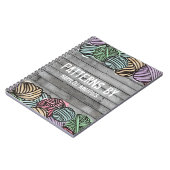 Garens voor waterverf, ononderbroken brei- en haak notitieboek (Linkerzijde)