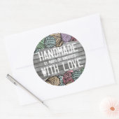 Garens voor waterverf, ononderbroken brei- en haak ronde sticker (Envelop)